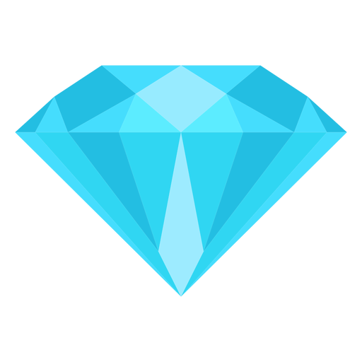 Diamond gemstone flat icon - Transparent PNG & SVG vector file