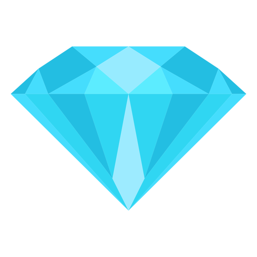 Flache Ikone des Diamantedelsteins PNG-Design