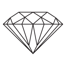 Icono de trazo de piedra preciosa de diamante Diseño PNG