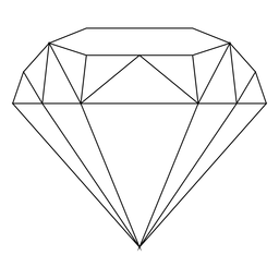Icono de trazo de joya de diamante Diseño PNG