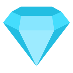 Ícone plano de pedra preciosa de diamante Transparent PNG
