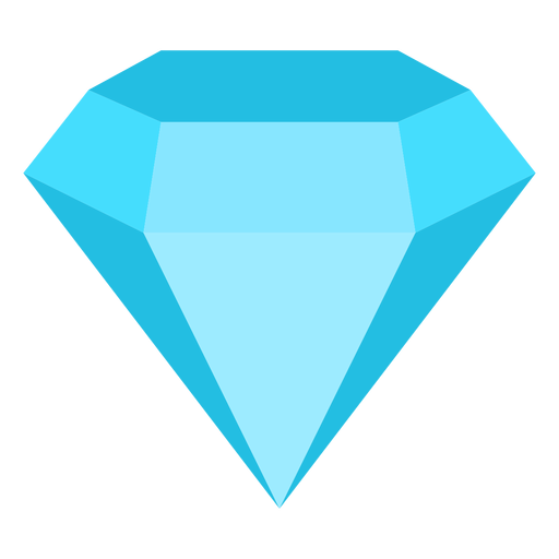 Flache Ikone des Edelsteins des Edelsteins des Diamanten PNG-Design