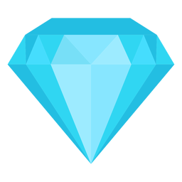 Flache Ikone des Diamantsteins PNG-Design