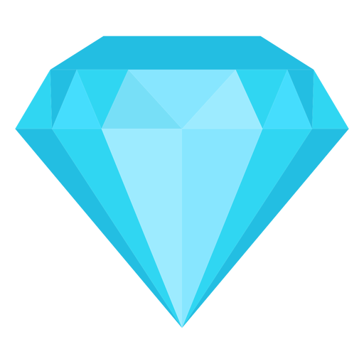 Flache Ikone des Diamantsteins PNG-Design