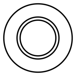 Dinner plate stroke icon PNG Design