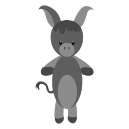 Ilustração do personagem burro Desenho PNG
