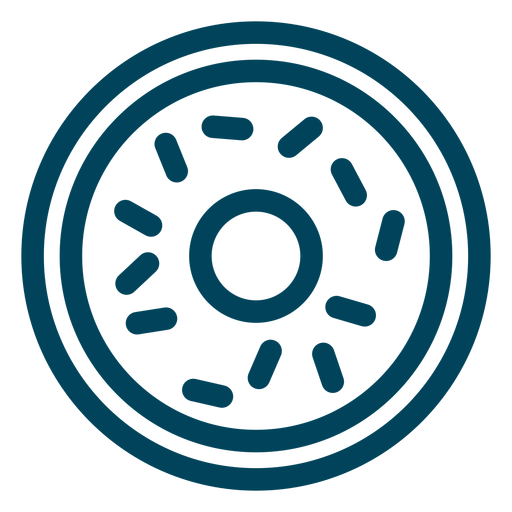 Icono de trazo de donut Diseño PNG