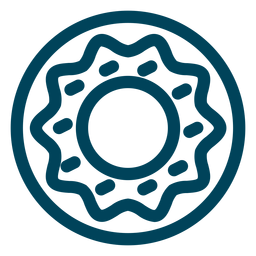 Ícone de curso de donut Desenho PNG