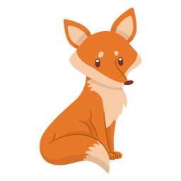 Niedlicher Fuchs-Karikaturentwurf PNG-Design