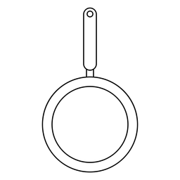 Frying pan stroke icon