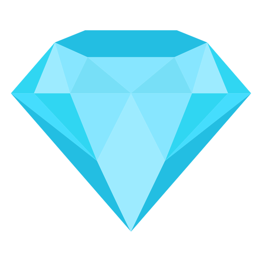 Edelstein Diamant flache Ikone PNG-Design