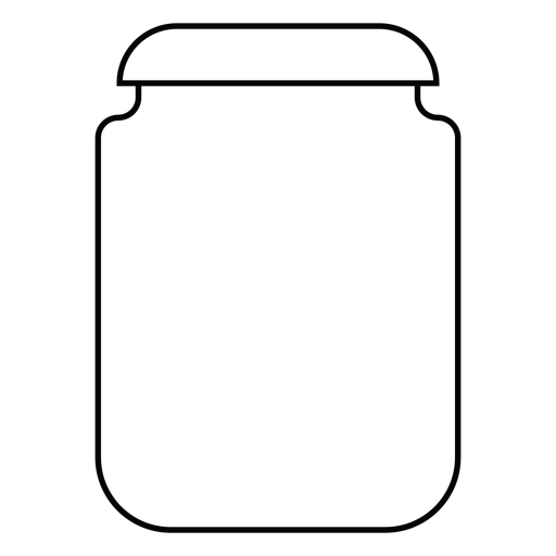 Glass jar stroke icon PNG Design