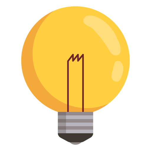 Globe light bulb PNG Design