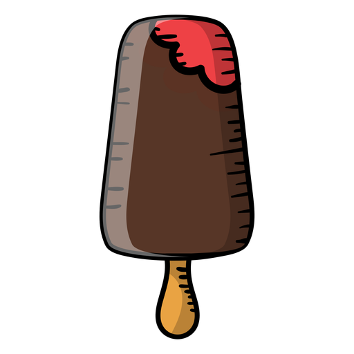 Hand drawn chocolate ice cream PNG Design