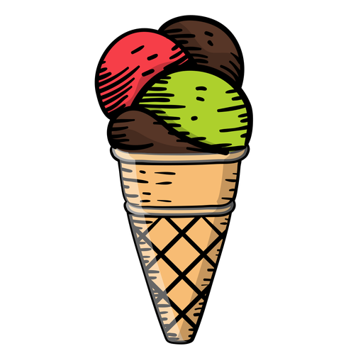 Hand drawn ice cream PNG Design