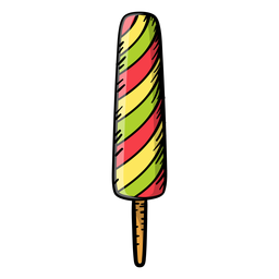 Picolé desenhado à mão Desenho PNG