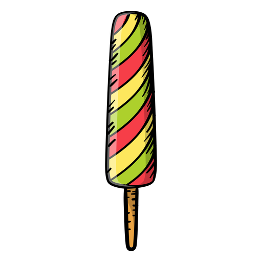 Hand drawn popsicle PNG Design