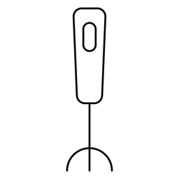 Handheld milk frother stroke PNG Design