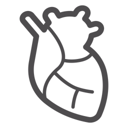 Ícone de acidente vascular cerebral de órgão cardíaco Desenho PNG