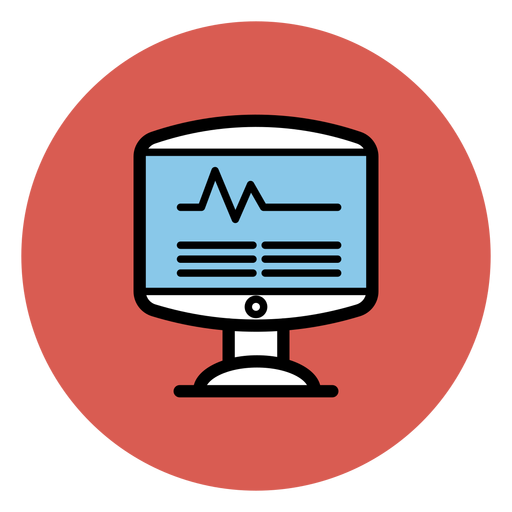 Heart rate monitor icon PNG Design