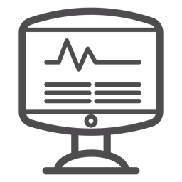 Icono de trazo de monitor de frecuencia cardíaca Transparent PNG