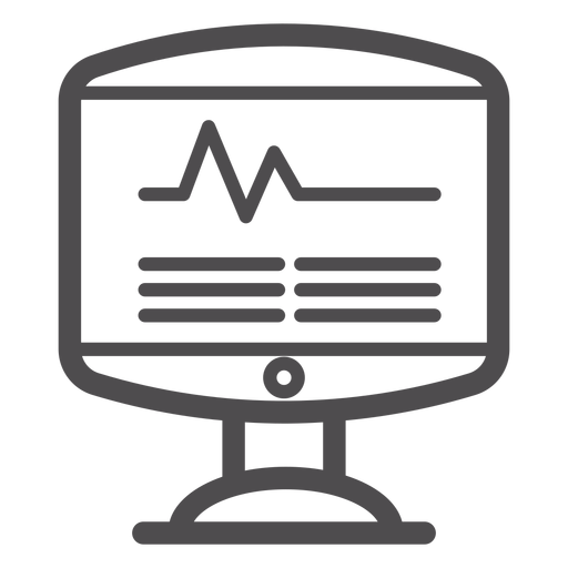 Ícone de AVC do monitor de freqüência cardíaca Desenho PNG