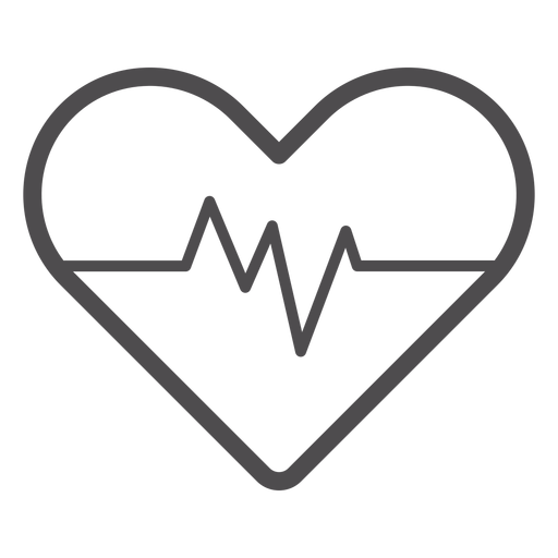 Herzfrequenz-Schlaganfall-Symbol PNG-Design