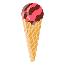 Eiscreme-Kugel im Kegel PNG-Design