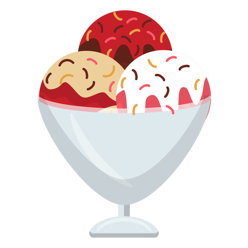 Cuenco de helado Diseño PNG