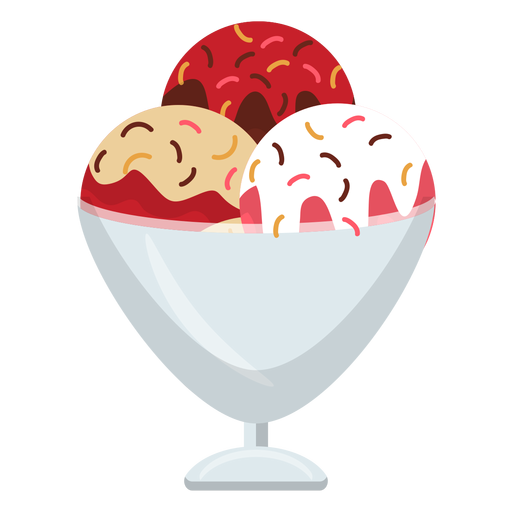 Ice cream bowl PNG Design