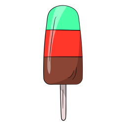Ice cream on stick cartoon PNG Design