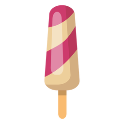 Ícone plana de gelo pop Ícone plana de gelo pop