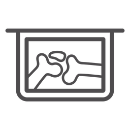 Ícone de traçado de raio x articular Desenho PNG