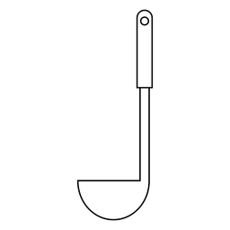 Kitchen laddle stroke icon PNG Design