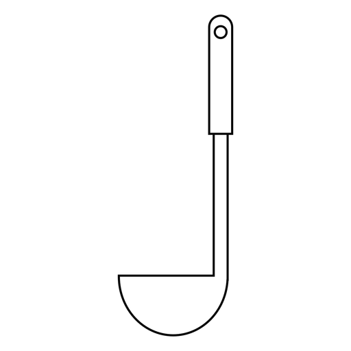 Icono de trazo de cuchara de cocina