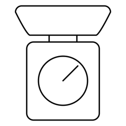 Icono de trazo de báscula de cocina Diseño PNG