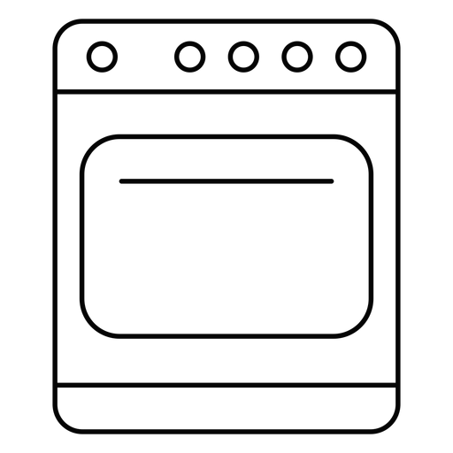 Icono de trazo de estufa de cocina Diseño PNG