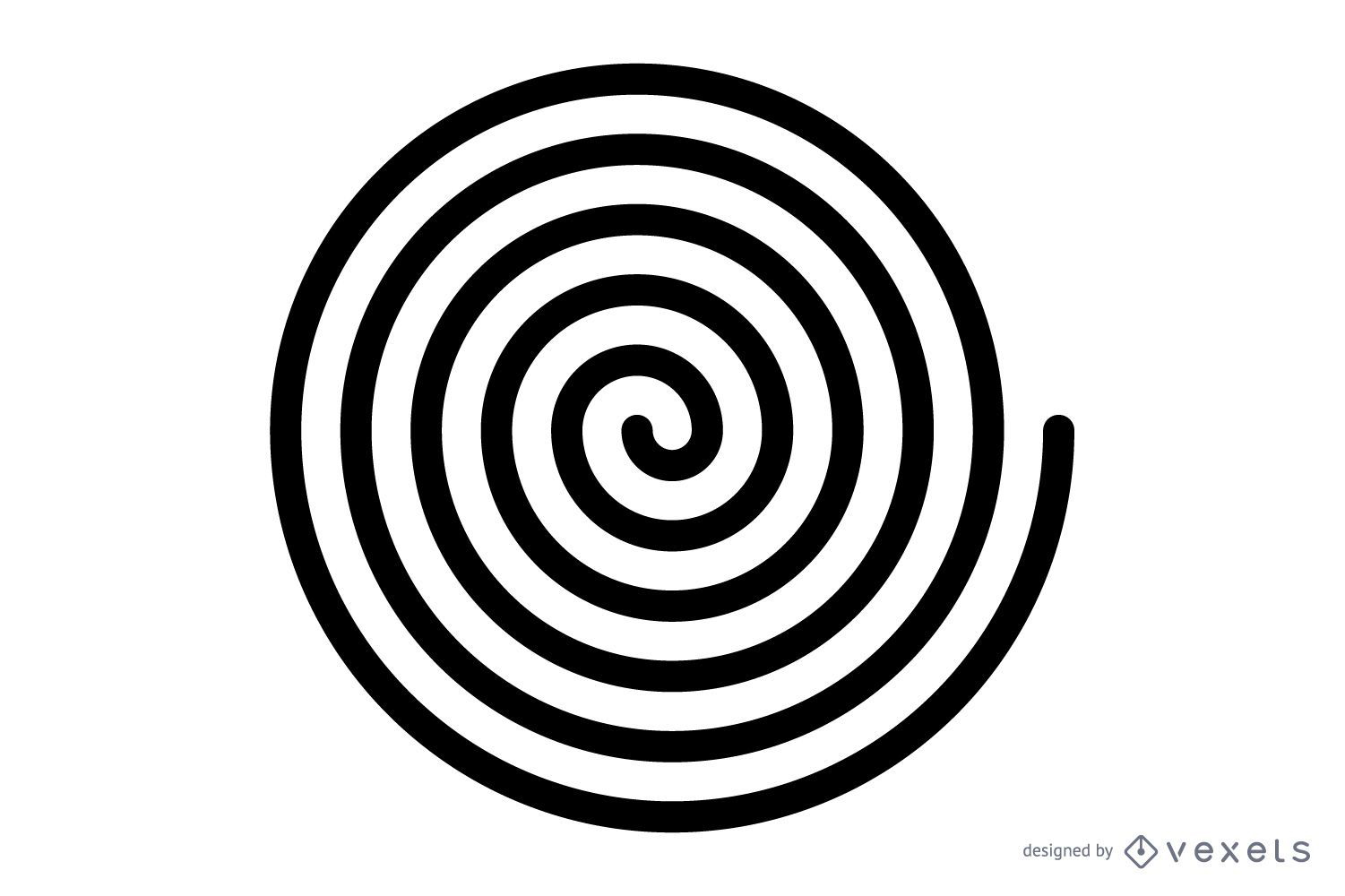 Vector espiral negro