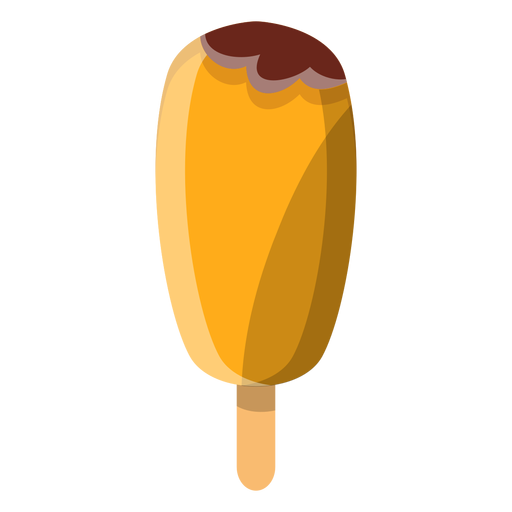 Lemon ice cream on stick PNG Design