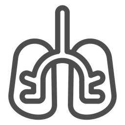 Lungenorgan-Schlaganfall-Symbol PNG-Design