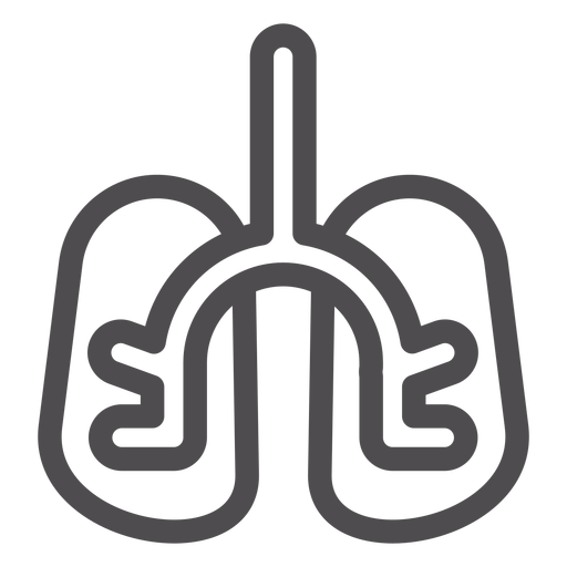 Icono de trazo de ?rgano de pulmones Diseño PNG