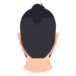 Download Man bun hairstyle silhouette - Vector download