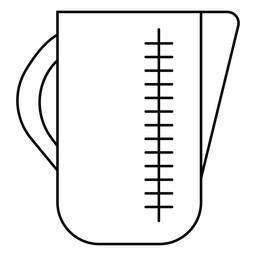 Icono de trazo de jarra medidora Diseño PNG