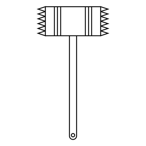 Fleischklopfer Strichsymbol PNG-Design