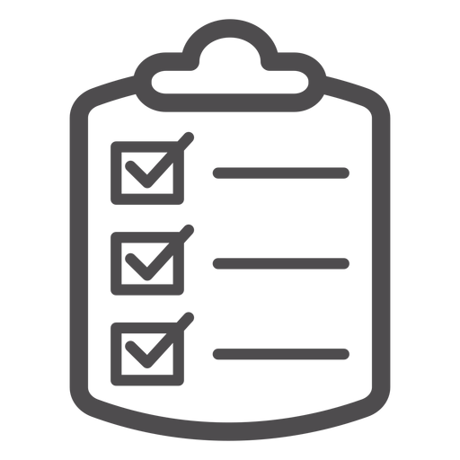 Medical checklist stroke icon PNG Design