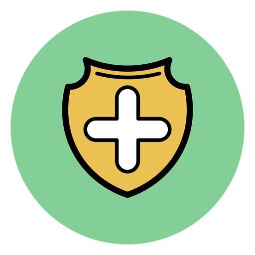 Icono de placa de cruz médica Diseño PNG