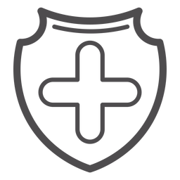Ícone de traço do distintivo médico Desenho PNG