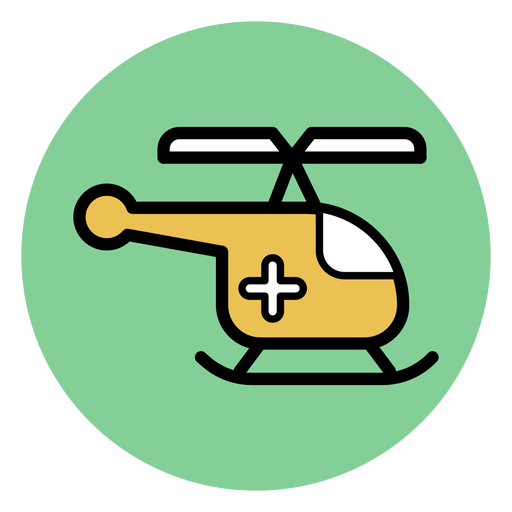 Ícone de helicóptero médico Desenho PNG