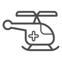 Medical helicopter stroke icon PNG Design