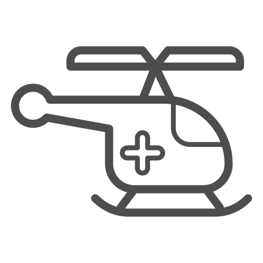 Medizinisches Hubschrauberhub-Symbol PNG-Design